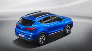 MG ZS EV rear static blue