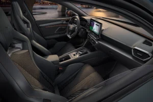 cupra leon 2024 interior driver passenger seat infotainment